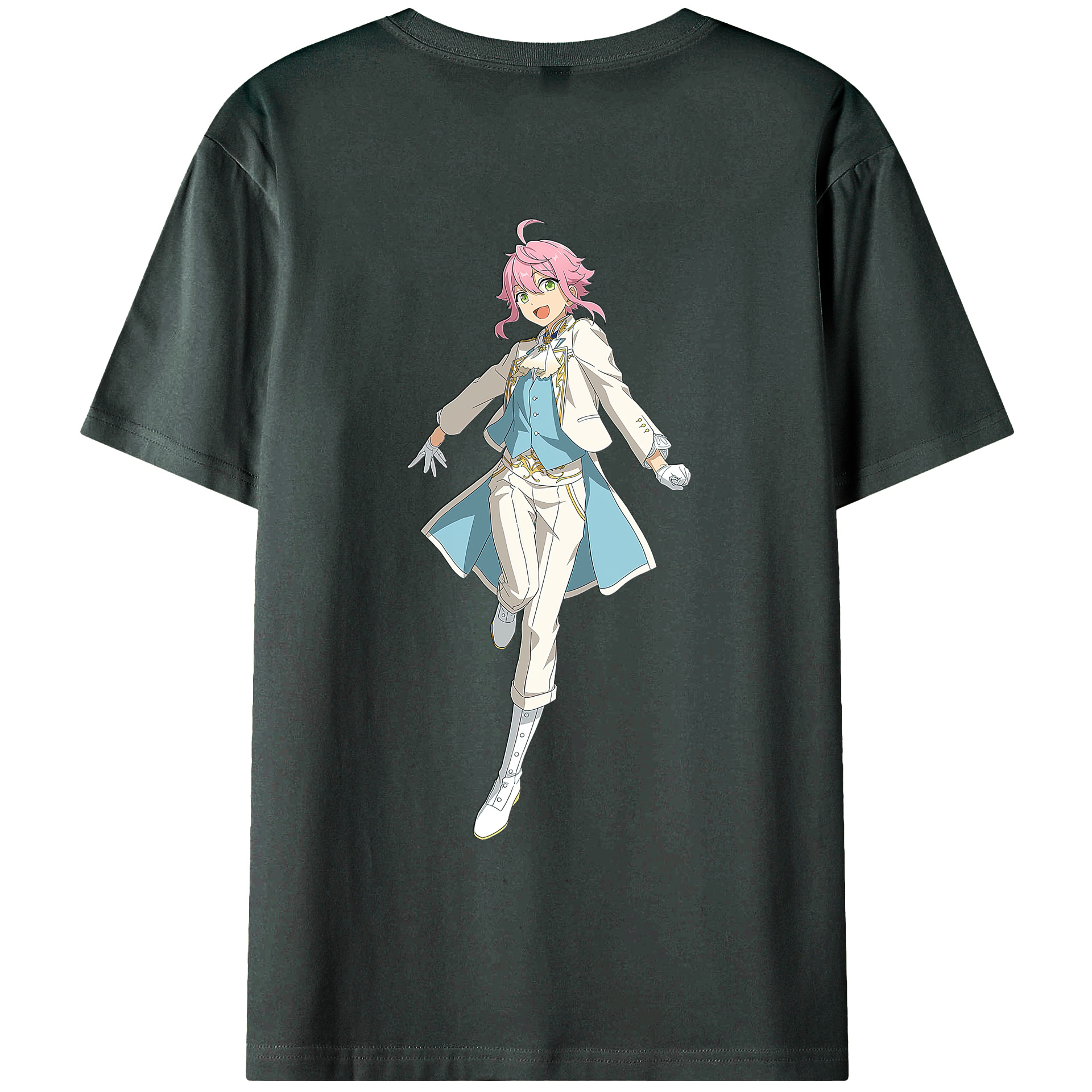 （画像用） あんさんぶるスターズ! Ensemble Stars 綿100％ メンズ半袖Tシャツ（バックプリント） 通気性